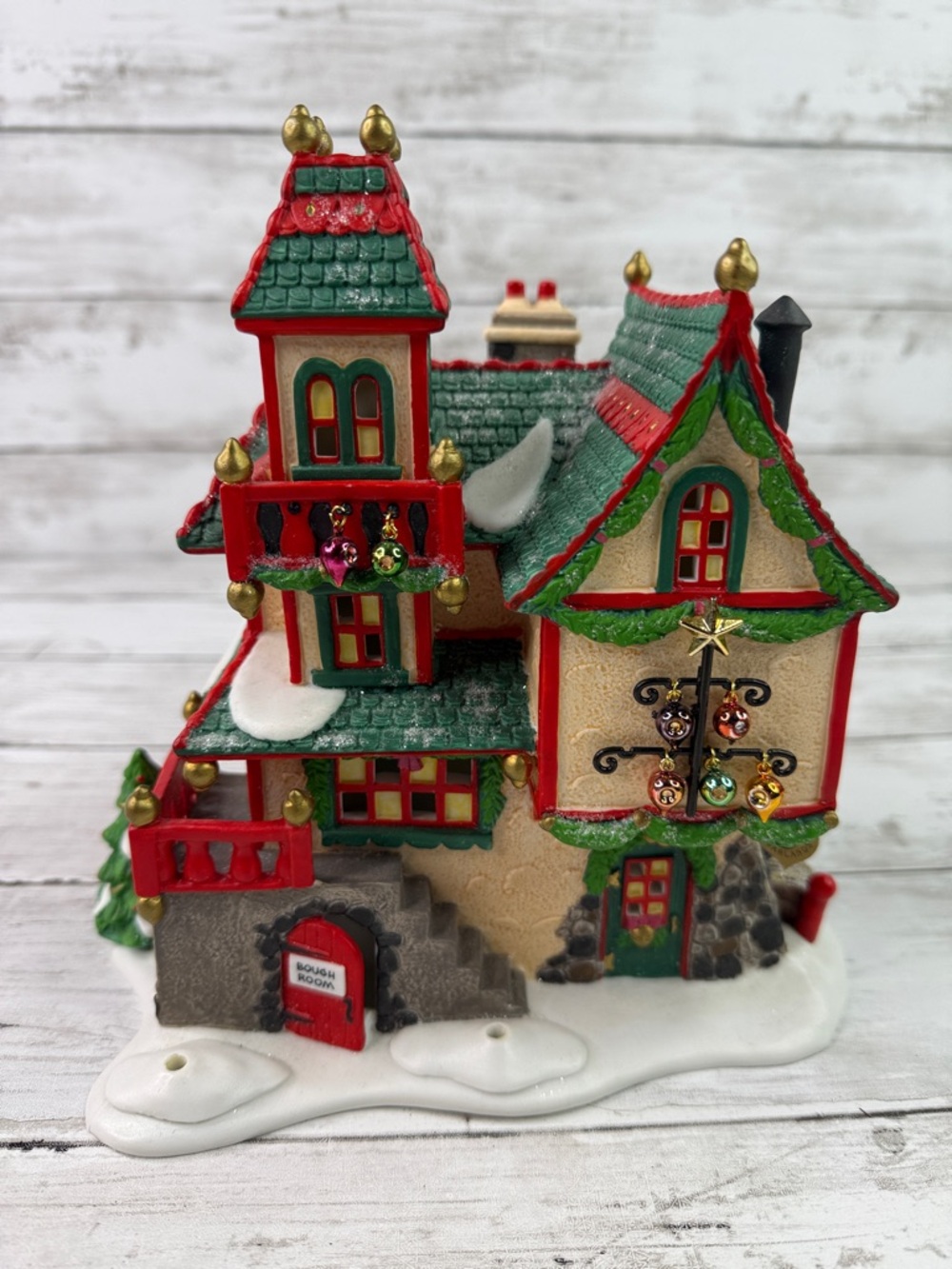 Department 56 Red and Green Victorian Holiday House